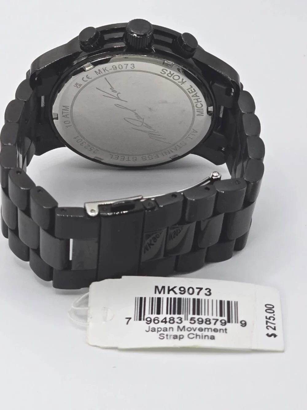 Michael Kors Runway Men's Black Chronograph Watch MK9073 45mm
